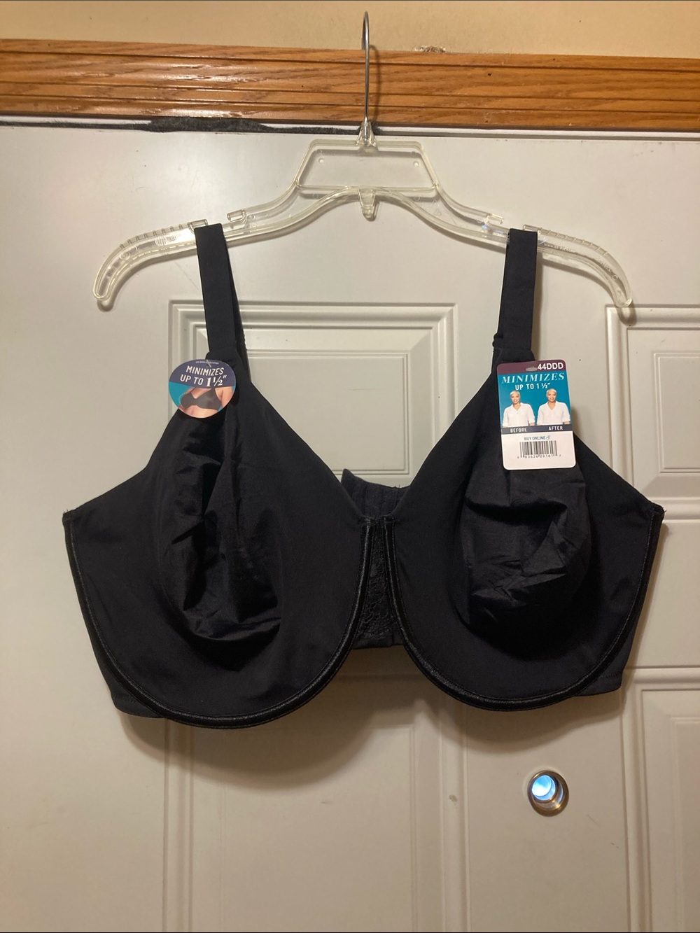 Vanity Fair Full Coverage Black Underwire Bra 44DDD NWT